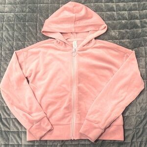 Girls ID Ideology Velour Zip Up Hoodie - Size Small